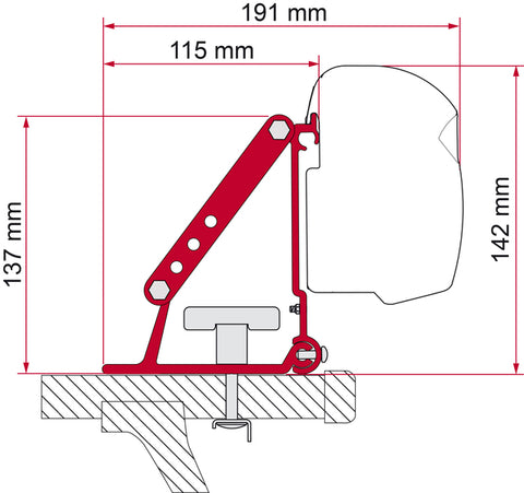 Adattatore F1/F45/F35/F50/F55 per portapacchi