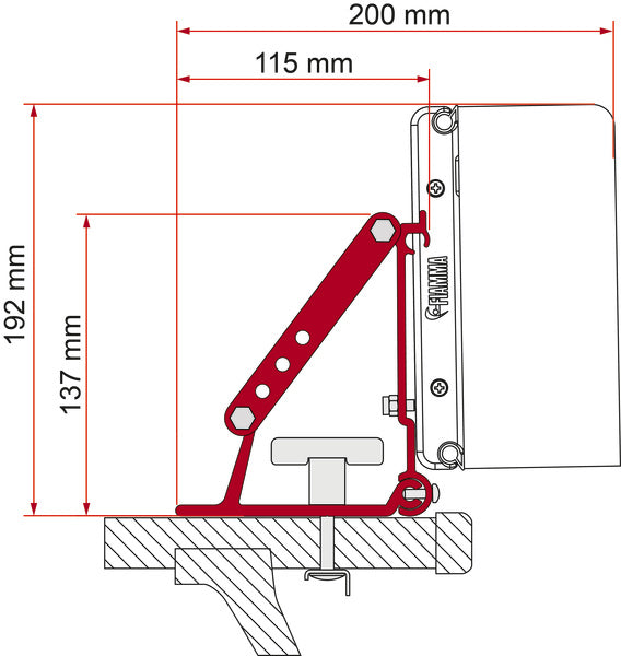 Adapter F1/F45/F35/ F50/F55 für Dachträger