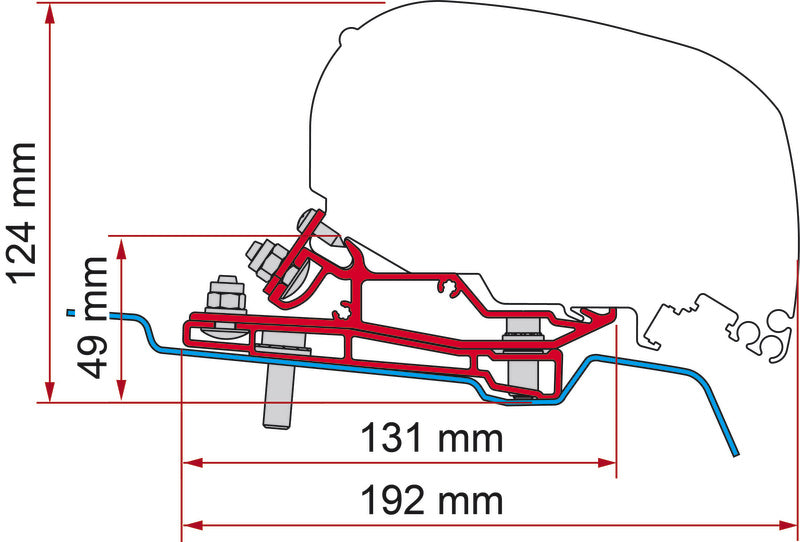 Fiamma Adapter Ford Transit H3 400