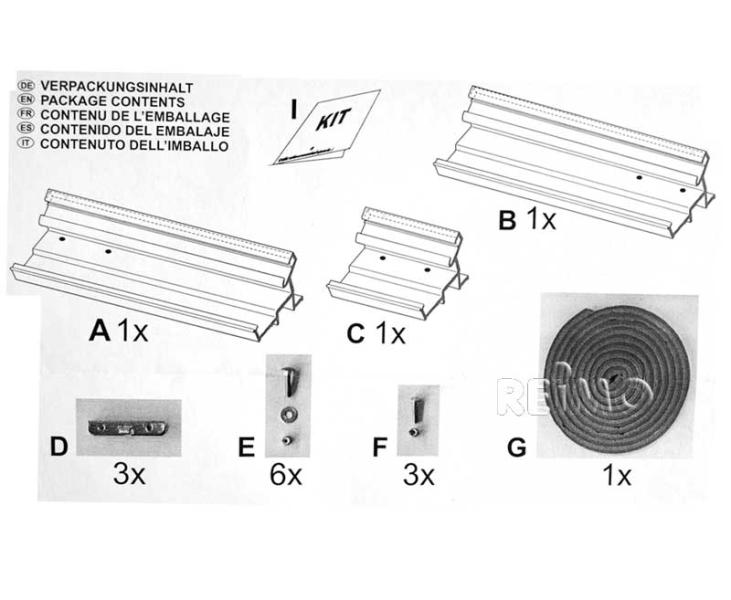 Adapter für Fiamma Dachmarkisen F65, F65 S und F65 L ab 370 cm