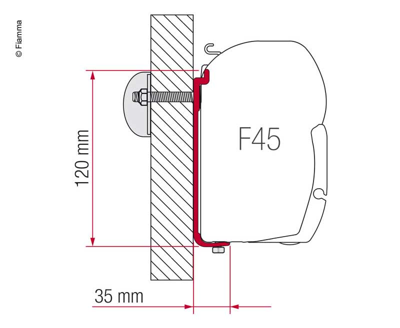 FIAMMA Markisen- Wandadapter F45 AS110 190-230cm