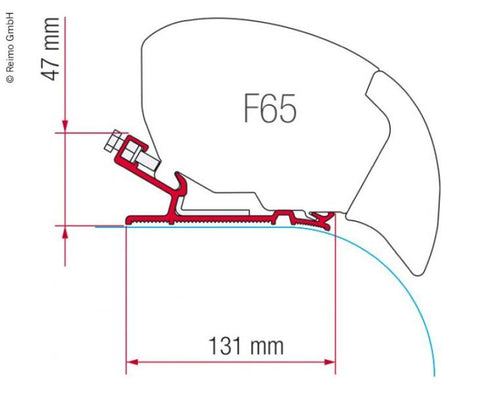 Supporto tendalino Fiamma F65 »KIT AUTOCRUISE«