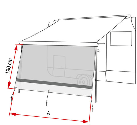 Parete anteriore Sunview XL F80L, 325 cm