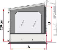 Hauteur d'installation de la partie latérale Side W Pro F45/F65/F80 225-280 cm