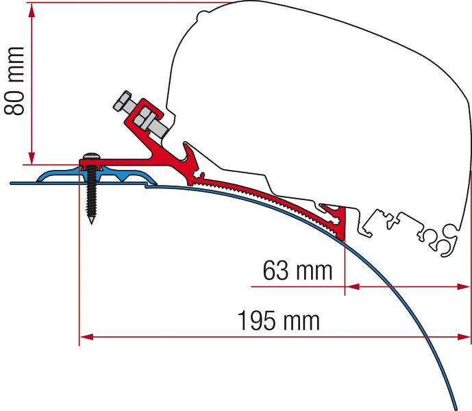 Fiamma Adapter Kit F80 Laika Kreos ab 2021