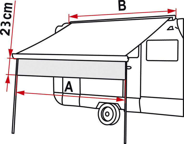 Sun View Shade Volant - Sonnenblende für F45,F65,F70,F35, Caravanstore