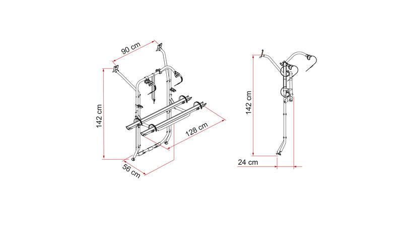 Carry-Bike für VW T6/T6.1 - Silber