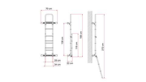Befestigungsprofil Kit Bars Deluxe DJ Crafter ab 2017 - Silber