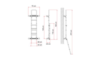 Befestigungsprofil Kit Bars Deluxe DJ Crafter ab 2017 - Silber