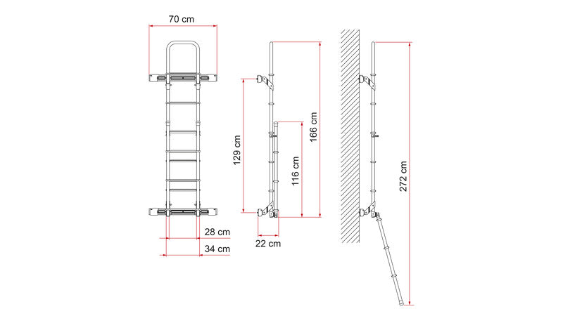 Befestigungsprofil Kit Bars Deluxe DJ Transit ab 2014 - Silber