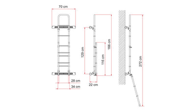 Befestigungsprofil Kit Bars Deluxe DJ Transit ab 2014 - Silber