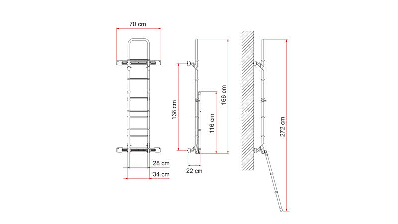 Befestigungsprofil Kit Bars Deluxe DJ Sprinter/Crafter ab 2006 - Silber