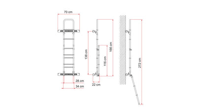 Befestigungsprofil Kit Bars Deluxe DJ Sprinter/Crafter ab 2006 - Silber