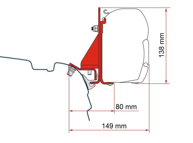 Markisen-Adapter F45 für T5/T6