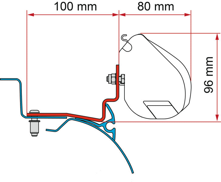 Montageadapter Campérêve Cap Road auf Peugeot Expert Basis