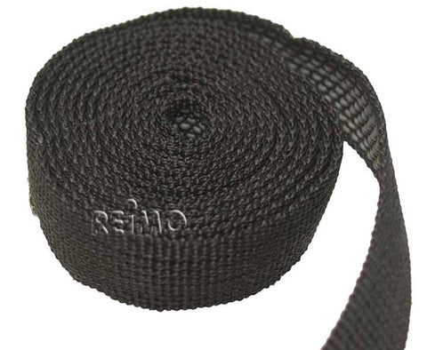 Cinghia di tensionamento nera 40mm metro lineare