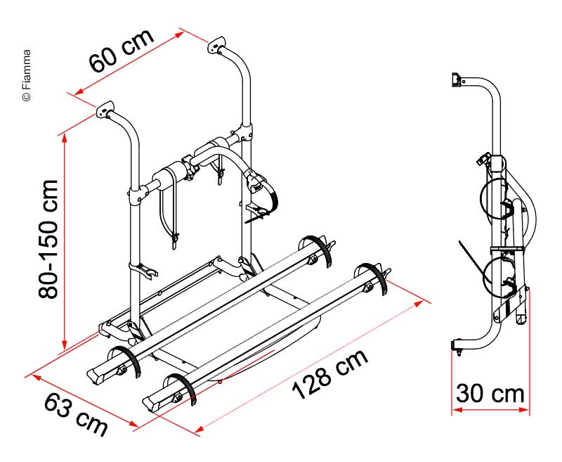 Heckträger Fiamma Carry Bike UL für 2 Räder, blau