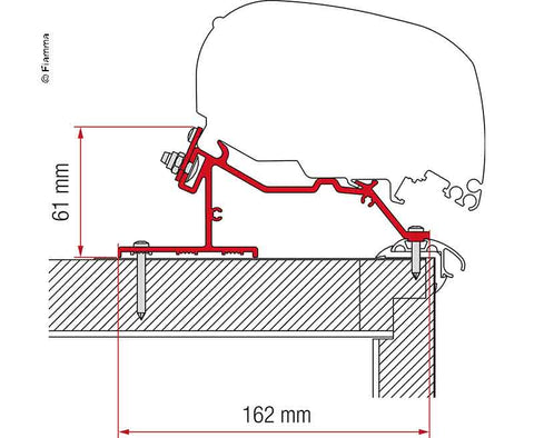 Wohnwagen-Adapter Markise F65L und F80S Caravan Roof 500cm