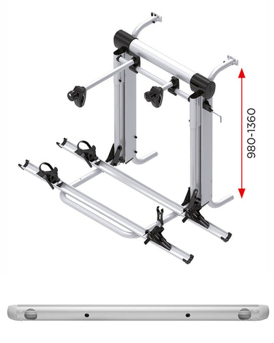 Fahrradträger Bike Lift Rail für 2 E-Bikes oder 3 Fahrräder bis 60kg