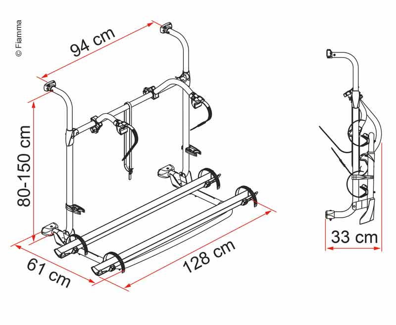 Heckträger Carry Bike Pro Autotrail, max. Traglast 40kg