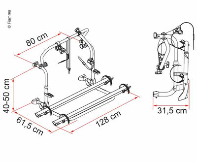 Alu-Heckträger Carry-Bike L80 für 2 Räder