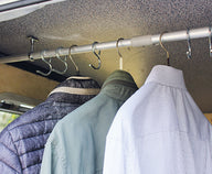 Tringle à vêtements pour garage arrière, version longue