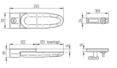 Türsicherung Inside-Out Lock G2; für Aufbautüren