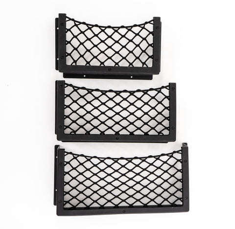 Cadre en aluminium avec filet de rangement M - Noir