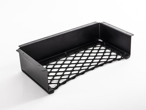Cadre en aluminium avec filet de rangement L, noir