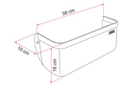 récipient de rangement en plastique (couleur : gris)
