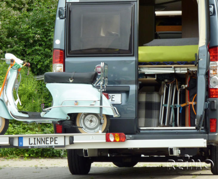 Motorradträger für Kastenwagen 6,4 Meter Länge