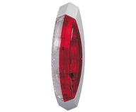 Hella Umrissleuchte rot/weiss rechts mit grauer Grundplatte – 122,2 × 39,2 × 28,6 mm