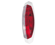 Umrissleuchte rot, weiss rechts mit weisser Grundplatte – 122,2 × 39,2 × 28,6 mm