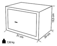 Carbest Rex - Coffre-fort 310x200x200mm