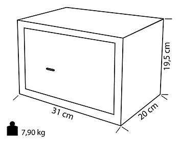 Carbest Rex - Cassaforte 310x200x200mm