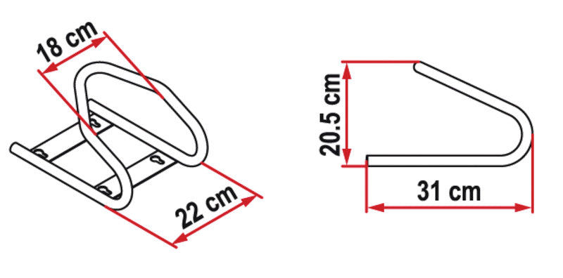 MotoWheel Chock Front - Blockiersystem für Vorderrad