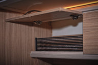 KIIPR-Mini set di reti portaoggetti 1, per larghezza di installazione 200 mm, foderate in nero