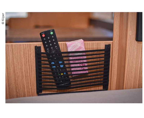 KIIPER-Mini set di reti portaoggetti da 3 pezzi, per larghezza di installazione 200 mm, foderate in nero