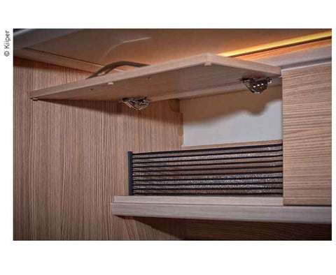 KIIPER-Mini set di reti portaoggetti 4 pezzi, per larghezza di installazione 400 mm, foderate in nero