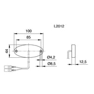 LED-Begrenzungsleuchte, 12V, 1W, klar, IP67 hinten