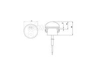 LED-Begrenzungsleuchte rund Ø 30 mm – 9–33 V, 0,6 W, klar, IP67