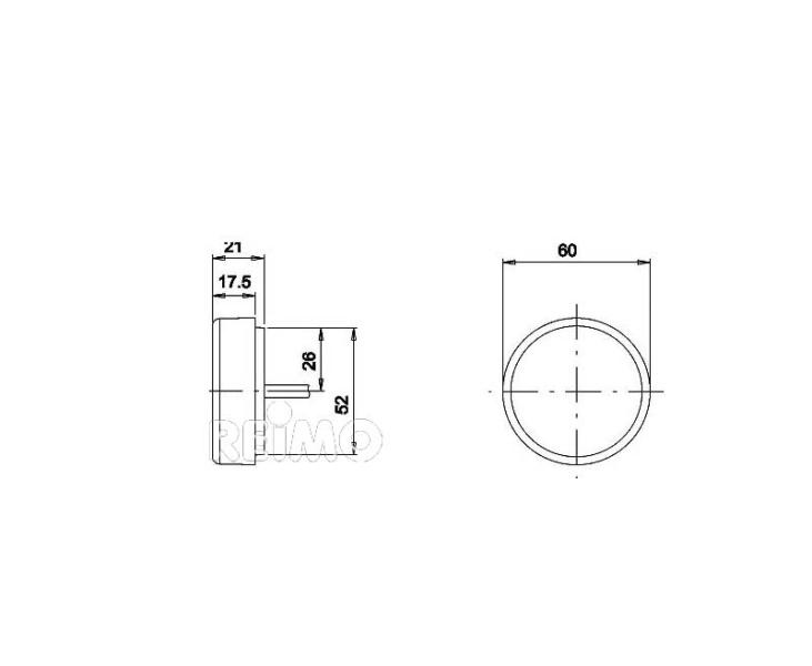 LED-Begrenzungsleuchte, 12V, 1W, klar, 700 mm Kabel, IP67