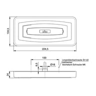 Luce multifunzione a LED, 9-32 V, rossa, cavo da 500 mm, IP67