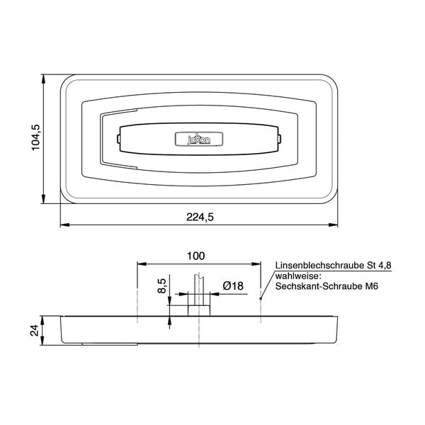 LED-Multifunktionsleuchte, 9-32V, rot 500 mm Kabel, IP67