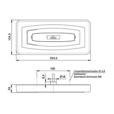 LED-Multifunktionsleuchte, 9-32V, rot 500 mm Kabel, IP67