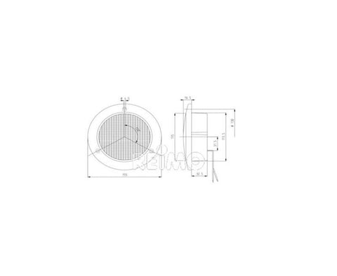 LED-Rückfahrleuchte 12V 3W, klar, IP67, 500 mm Kabel