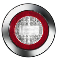 Luce di retromarcia a LED con riflettore 12V 3W trasparente IP67, cavo 500 mm
