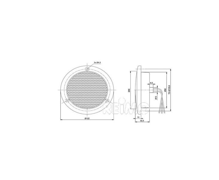 LED-BlinkSchlußl 12V, 3/0,5W IP67 500 mm Kabel klar