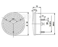 Feu antibrouillard LED 12V, 4W IP67 câble 500 mm transparent