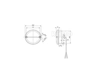 LED-BlinkBremsSchlußleuchte 12V, 3/3/0,3W IP67 500 mm Kabel rot